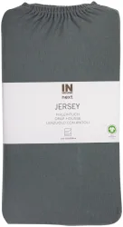 Inhouse Fixleintuch Gots Jersey 160x200 grau