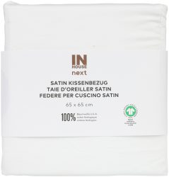 Inhouse Kissen Gots Satin Paspel 65x65 weiss