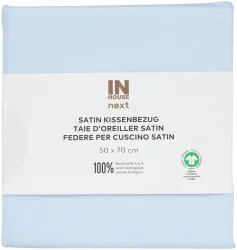 Inhouse Kissen Gots Satin Paspel 50x70 hellblau