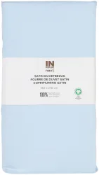 Inhouse Duvet Gots Satin Paspel 160x210 hellblau