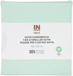 Inhouse Kissen Gots Satin Paspel 50x70 hellgrün