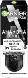 Garnier - Hautklar Anti-Unreinheiten Serum mit Kohle und 4% Niacinamid + AHA + BHA (Salizylsäure), 30 ml