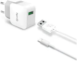 Celly Usb-A Ladegerät + Usb-C Kabel