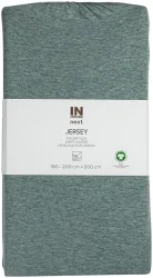 Inhouse Fixleintuch Gots Jersey mel. 180x200 grün