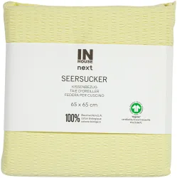 Inhouse Kissen Gots Seersucker 65x65 gelb