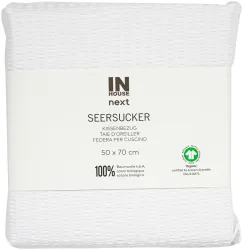 Inhouse Kissen Gots Seersucker 50x70 weiss