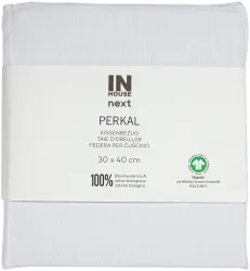 Inhouse Kissen Gots Percale 30x40 weiss