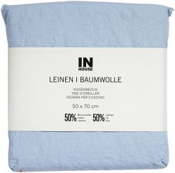 Inhouse Kissen Leinen Fifty-Fifty hellblau 50x70