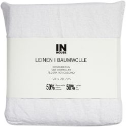 Inhouse Kissen Leinen Fifty-Fifty offwhite 50x70