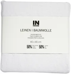 Inhouse Kissen Leinen Fifty-Fifty offwhite 65x65