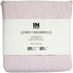 Inhouse Kissen Leinen Fifty-Fifty rose 50x70