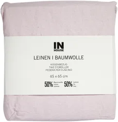 Inhouse Kissen Leinen Fifty-Fifty rose 65x65