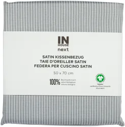 Inhouse Kissen Gots Satin 50x70 Minimo silber