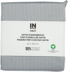 Inhouse Kissen Gots Satin 65x100 Minimo silber