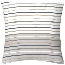 Inhouse Kissen Gots Satin 65x65 Strips grau