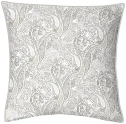 Inhouse Kissen Gots Satin 65x65 Paisley silber
