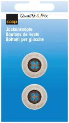 Coop Metallknopf 2-Loch altmessing 20 mm 2 Stk.