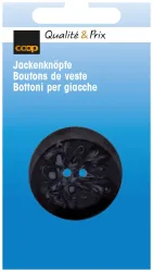 Coop Blusenknopf Öse schwarz 38 mm 1 Stk.