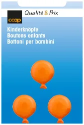 Coop Kinderknopf Öse Ballon orange 18 mm 3 Stk.