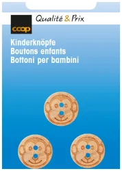 Coop Holzknopf 2-Loch beige 15 mm 3 Stk.