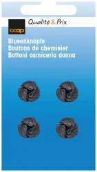 Coop Blusenknopf Öse schwarz 12mm 4Stk.