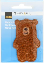 Coop Applikation Bär braun flauschig