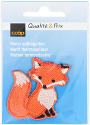 Coop Applikation Fuchs sitzend