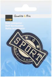 Coop Applikation Sport blau beige