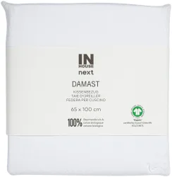Inhouse Kissen Gots Satin 65x100 Paisley weiss
