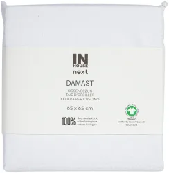 Inhouse Kissen Gots Satin 65x65 Paisley weiss