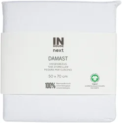 Inhouse Kissen Gots Satin 50x70 Paisley weiss