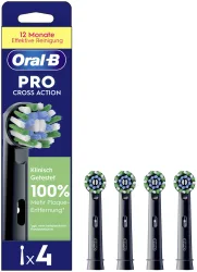 Oral-B Pro Ersatz Aufsteckbürsten Cross Action schwarz 4 Stück