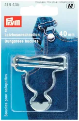 Prym Latzhosenschnallen silber 40 mm 2 Stk.
