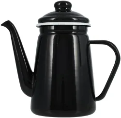 À Table! Teekanne schwarz 1.0l, aus Eisenstahl mit Emaille-Beschichtung