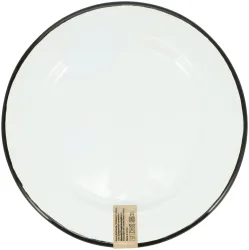 À Table! Teller schwarz 20.5cm, aus Eisenstahl mit Emaille-Beschichtung