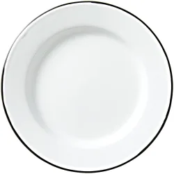 À Table! Teller Eisenstahl mit Emaille-Beschichtung schwarz