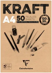 Clairefontaine Clairfontaine Block A4 Kraftpapier 120g 50Blatt