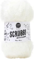 I AM Creative Scrubbi Schwammgarn für Häkeln Stricken & Weben weiss 50 g 90 m