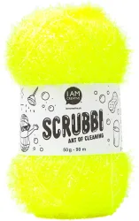 I AM Creative Scrubbi Schwammgarn für Häkeln Stricken & Weben neongelb 50 g 90 m