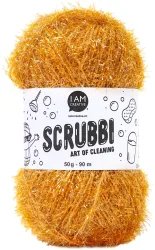 I AM Creative Scrubbi Schwammgarn für Häkeln Stricken & Weben gold 50 g 90 m