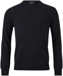 Cashmere Herren Rundhals Pullover schwarz M