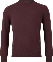 Cashmere Herren Rundhals Pullover wein S