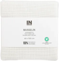 Inhouse Kissen Gots Musseline 65x100 offwhite