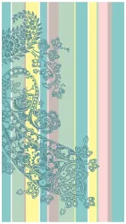 Inhouse Strandtuch 100x180 Paisley grün