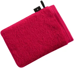 Vossen Vegan Life Waschlhandschuh kirschrot 16 x 22 cm
