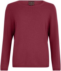 Cashmere Damen Pullover Rundhals altrosa L