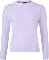 Cashmere Damen Pullover Rundhals violet S