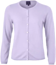 Cashmere Damen Cardigan Rundhals violet L