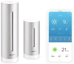 Netatmo Digital Wetterstation Silber 45 x 45 x 155 mm