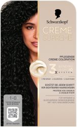 Creme Supreme - Coloration 1-0 Tiefes Schwarz, 1 Stück, - Tiefes Schwarz